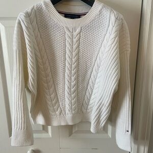 Tommy Hilfiger Women's Ivory Cable Knit Sweater